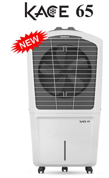 Havells Kace 80  L GHRACAMF220 Desert Air Cooler with 75 Litres Capacity, White and Blue