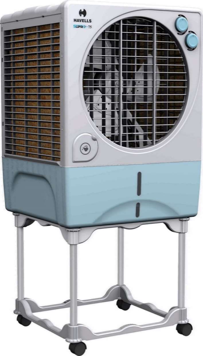 Havells Supro 45 litre Desert Air Cooler with Woodwool pads (White Blue)