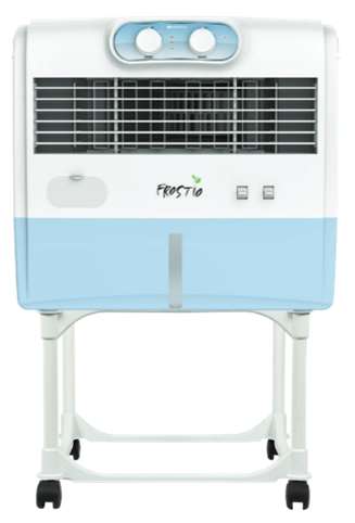 Havells Frostio 45L Window Air Cooler for Home+ Trolley | Low Noise, 3 Speed Settings | Powerful Air Delivery | 3 Pin Power Cord | Everlast Pump | High Density Honeycomb Pads | Heavy Duty (White/Light