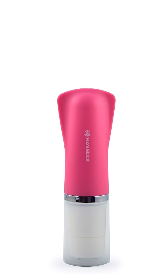 Havells Female Lady Facial Hair Remover/Shaver | Rotary Blades for Clean & Smooth Touch for Upper Lips,Chin7 Cheeks | Wet & Dry Use | Battery Powered | Mirror Included | Hot Pink | FD5000,Multicolour 